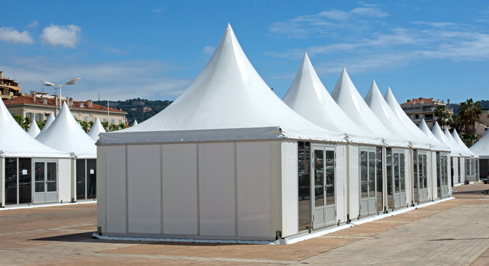 Cannes - Market stalls on the Croisette