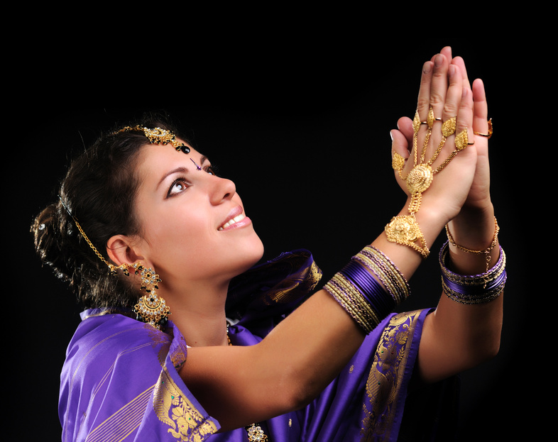 Female Hands in Movement of National Indian Dance