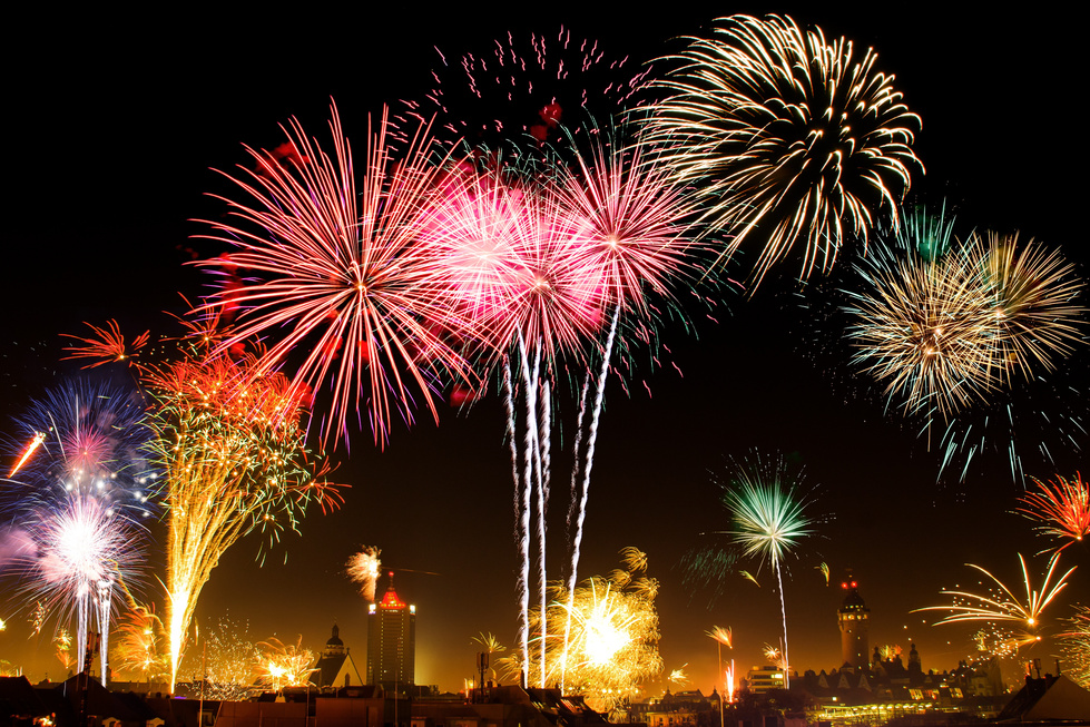 Fireworks in New Year's Eve