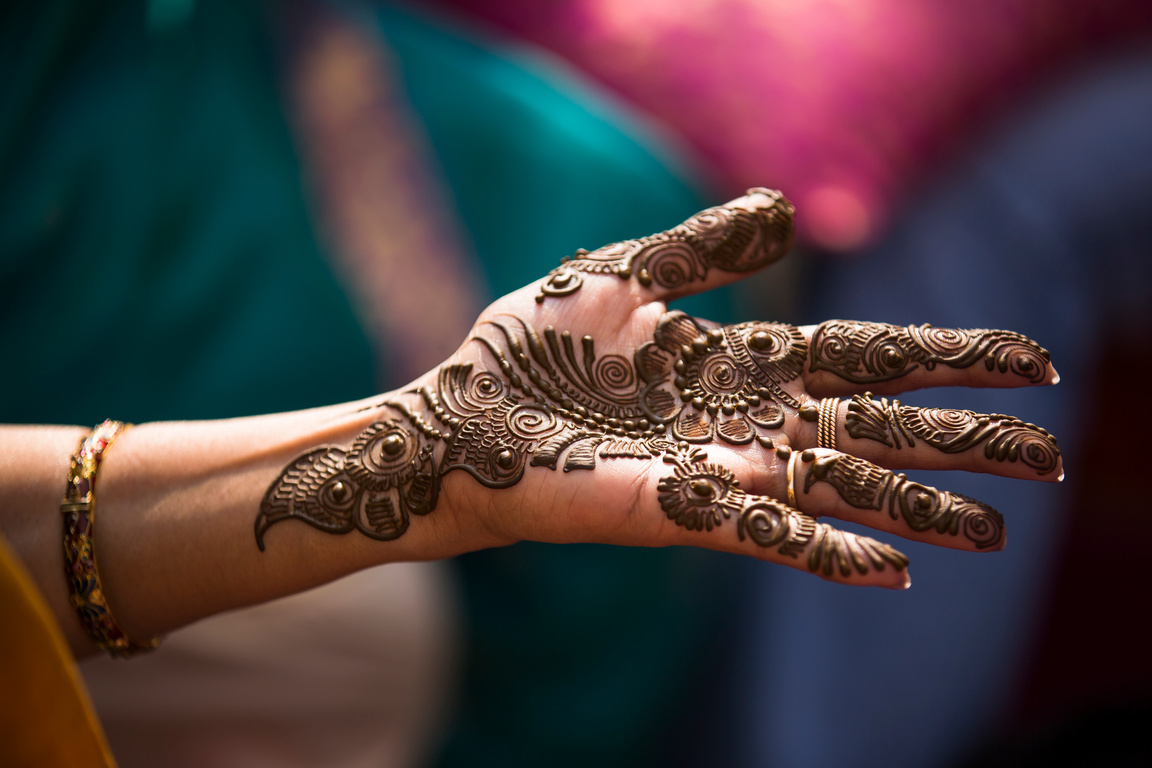 Heena Tattoo on a Bride's hands.